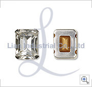 Metal Cup Base with Fancy Stone (Octagon)