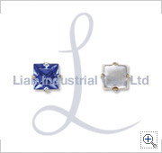 Metal Cup Base with Fancy Stone (Square)